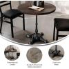 Flash Furniture Bennett 30″ Round Solid Wood Commercial Indoor Tabletop in Dark Brown with 22.75″ Rust-Resistant Black Cast Iron Bistro Base, 200 lb. Static Capacity(Dark Brown Top/Black Base)