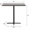 Flash Furniture Bennett 30″ x 48″ Solid Wood Commercial Indoor Tabletop in Dark Brown with 23.5″ x 29.5″ Bar Height Black Cast Iron X Base, 300 lb. Static Capacity(Dark Brown Top/Black Base)