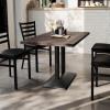 Flash Furniture Bennett 30″ x 48″ Solid Wood Commercial Indoor Tabletop in Dark Brown with 27″ x 15″ Dual Column Table Height Silver Cast Iron Base, 300 lb. Static Capacity(Dark Brown Top/Black Base)