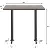 Flash Furniture Bennett 30″ x 48″ Solid Wood Commercial Indoor Tabletop in Natural with Dual 5″ x 22″ Bar Height Black Cast Iron T Bases, 400 lb. Static Capacity(Dark Brown Top/Black Base)