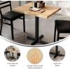 Flash Furniture Bennett 30″ x 60″ Solid Wood Commercial Indoor Tabletop in Dark Brown with 22″ x 22″ Dining Height Black Cast Iron X Base, 300 lb. Static Capacity(Natural Top/Black Base)