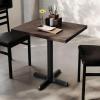 Flash Furniture Bennett 30″ x 60″ Solid Wood Commercial Indoor Tabletop in Dark Brown with 22″ x 22″ Dining Height Black Cast Iron X Base, 300 lb. Static Capacity(Dark Brown Top/Black Base)