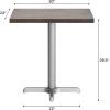 Flash Furniture Bennett 30″ x 60″ Solid Wood Commercial Indoor Tabletop in Dark Brown with 22″ x 22″ Dining Height Black Cast Iron X Base, 300 lb. Static Capacity(Dark Brown Top/Silver Base)