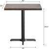 Flash Furniture Bennett 30″ x 60″ Solid Wood Commercial Indoor Tabletop in Dark Brown with 22″ x 22″ Dining Height Black Cast Iron X Base, 300 lb. Static Capacity(Dark Brown Top/Black Base)