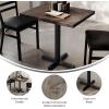 Flash Furniture Bennett 30″ x 60″ Solid Wood Commercial Indoor Tabletop in Dark Brown with 22″ x 22″ Dining Height Black Cast Iron X Base, 300 lb. Static Capacity(Dark Brown Top/Black Base)
