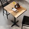 Flash Furniture Bennett 30″ x 60″ Solid Wood Commercial Indoor Tabletop in Natural with 22″ x 22″ Bar Height Black Cast Iron X Base, 300 lb. Static Capacity(Natural Top/Black Base)