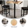Flash Furniture Bennett 30″ x 60″ Solid Wood Commercial Indoor Tabletop in Natural with 22″ x 22″ Bar Height Black Cast Iron X Base, 300 lb. Static Capacity(Natural Top/Black Base)