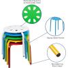 Flash Furniture Bentley Plastic Nesting Stack Stools, 11.5″Height, Assorted Colors (5 Pack)