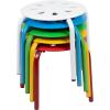 Flash Furniture Bentley Plastic Nesting Stack Stools, 11.5″Height, Assorted Colors (5 Pack)