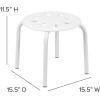 Flash Furniture Bentley Plastic Nesting Stack Stools, 11.5″Height, Assorted Colors (5 Pack)