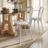 Flash Furniture Betsy Commercial Solid Wood Dining Chair, Thonet Style, Stackable Design, Mortise and Tenon, 350 lbs. Static Weight Capacity, Black(White Wash)