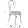 Flash Furniture Betsy Commercial Solid Wood Dining Chair, Thonet Style, Stackable Design, Mortise and Tenon, 350 lbs. Static Weight Capacity, Black(White Wash)