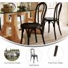 Flash Furniture Betsy Commercial Solid Wood Dining Chair, Thonet Style, Stackable Design, Mortise and Tenon, 350 lbs. Static Weight Capacity, Set of 2, Black(Early American Wood)