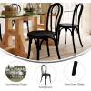Flash Furniture Betsy Commercial Solid Wood Dining Chair, Thonet Style, Stackable Design, Mortise and Tenon, 350 lbs. Static Weight Capacity, Set of 2, Black(Black)