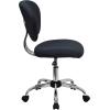 Flash Furniture Beverly Mid-Back White Mesh Padded Swivel Task Office Chair with Chrome Base(Grey)