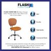 Flash Furniture Beverly Mid-Back White Mesh Padded Swivel Task Office Chair with Chrome Base(Orange)