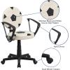 Flash Furniture Brandon Basketball Swivel Task Office Chair(Black and White)
