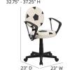 Flash Furniture Brandon Basketball Swivel Task Office Chair(Black and White)