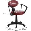 Flash Furniture Brandon Basketball Swivel Task Office Chair(Brown)