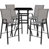 Flash Furniture Brazos 4-Person Outdoor Dining Set(Grey)