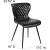 Flash Furniture Bristol Contemporary Upholstered Chair in Black Vinyl(Black Vinyl)