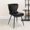 Flash Furniture Bristol Contemporary Upholstered Chair in Black Vinyl(Black Vinyl)