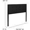 Flash Furniture Bristol Metal Tufted Upholstered Full Size Headboard in Black Fabric