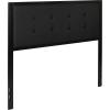 Flash Furniture Bristol Metal Tufted Upholstered Full Size Headboard in Black Fabric
