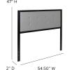 Flash Furniture Bristol Metal Tufted Upholstered Full Size Headboard in Light Gray Fabric(Light Gray)