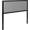 Flash Furniture Bristol Metal Tufted Upholstered Full Size Headboard in Light Gray Fabric(Light Gray)
