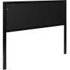 Flash Furniture Bristol Metal Tufted Upholstered Queen Size Headboard in Black Fabric