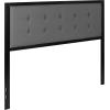 Flash Furniture Bristol Metal Tufted Upholstered Queen Size Headboard in Dark Gray Fabric