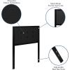 Flash Furniture Bristol Metal Tufted Upholstered Twin Size Headboard in Black Fabric(Black)
