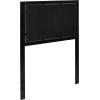 Flash Furniture Bristol Metal Tufted Upholstered Twin Size Headboard in Black Fabric(Dark Gray)