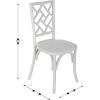 Flash Furniture Brooklyn Commercial Solid Wood Dining Chair, Stackable Design, Intricate Back, Mortise and Tenon, 350 lbs. Static Weight Capacity, Set of 2, White(White)
