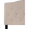 Flash Furniture Cambridge Tufted Upholstered Full Size Headboard in Dark Gray Fabric(Beige)