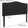 Flash Furniture Cambridge Tufted Upholstered Full Size Headboard in Dark Gray Fabric(Black)