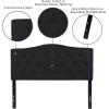 Flash Furniture Cambridge Tufted Upholstered Full Size Headboard in Dark Gray Fabric(Black)