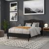 Flash Furniture Cambridge Tufted Upholstered Full Size Headboard in Dark Gray Fabric(Black)