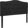 Flash Furniture Cambridge Tufted Upholstered Full Size Headboard in Dark Gray Fabric(Black)