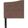 Flash Furniture Cambridge Tufted Upholstered Full Size Headboard in Dark Gray Fabric(Camel)