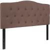 Flash Furniture Cambridge Tufted Upholstered Full Size Headboard in Dark Gray Fabric(Camel)