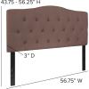 Flash Furniture Cambridge Tufted Upholstered Full Size Headboard in Dark Gray Fabric(Camel)