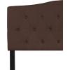 Flash Furniture Cambridge Tufted Upholstered Full Size Headboard in Dark Gray Fabric(Dark Brown)