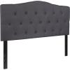 Flash Furniture Cambridge Tufted Upholstered Full Size Headboard in Dark Gray Fabric(Dark Gray)