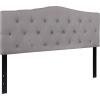 Flash Furniture Cambridge Tufted Upholstered Full Size Headboard in Dark Gray Fabric(Light Gray)
