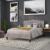 Flash Furniture Cambridge Tufted Upholstered Full Size Headboard in Dark Gray Fabric(Light Gray)