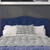 Flash Furniture Cambridge Tufted Upholstered Full Size Headboard in Dark Gray Fabric(Navy)