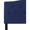 Flash Furniture Cambridge Tufted Upholstered Full Size Headboard in Dark Gray Fabric(Navy)