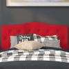Flash Furniture Cambridge Tufted Upholstered Full Size Headboard in Dark Gray Fabric(Red)
